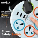 Frontech Power Connector with 3 USB Ports & 5 Universal Sockets