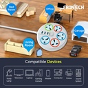 Frontech Power Connector with 3 USB Ports & 5 Universal Sockets