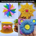 Glitter Foam Sheet, A4 Size, Mixed Colour, (1.5mm Thick -Pack Of 10) For Arts and Crafts, Scrapbooking, DIY Work, Decoration, Gift Wrapping.