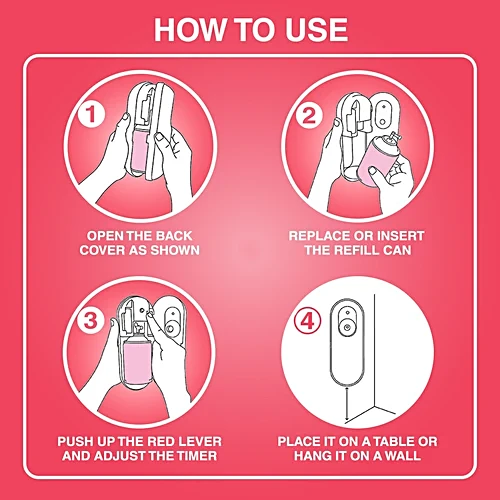 Godrej Aer Matic Kit Room Freshener (Machine+1 Refill) Petal Crush Pink