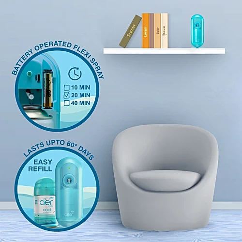 Godrej Aer Matic Refill-Cool Surf Blue (Automatic Room Freshener Spray Refill)