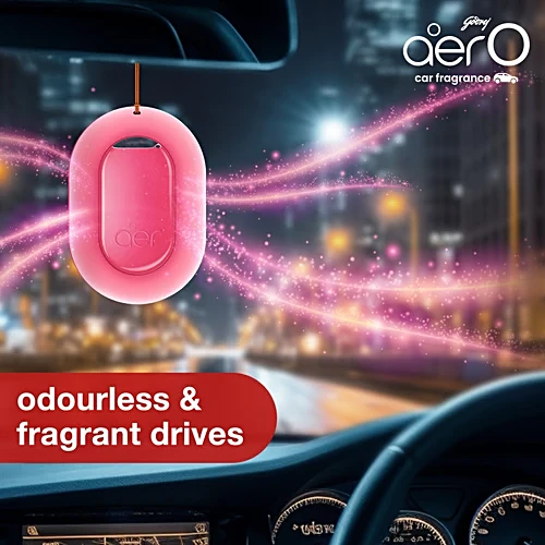 Godrej Aer O Hanging Car Air Freshener-Rose Blossom