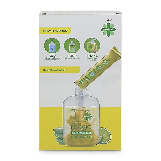 Godrej Mr.Magic Ready to Mix Hand Wash Refill Pouch (Lime & Aloevera) 9gm
