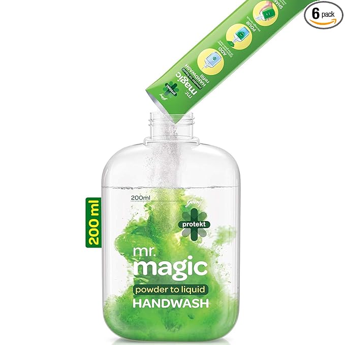 Godrej Mr.Magic Ready to Mix Hand Wash Refill Pouch (Lime & Aloevera) 9gm