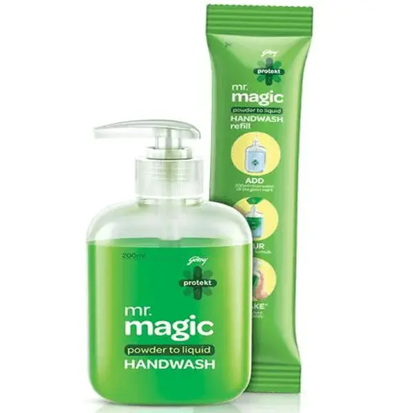 Godrej Protekt Mr. Magic Hand Wash Combi Pack (Bottle+Refill)