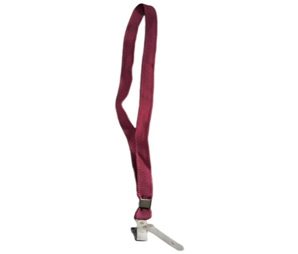 I Card Flat Lanyard 14mm With Lock Maroon Colour (Pack Of 100)