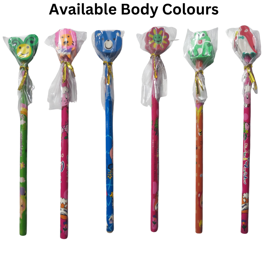 Infinity Funtoosh Pencil With Cartoon Characters for School Kids (Pack of 24)