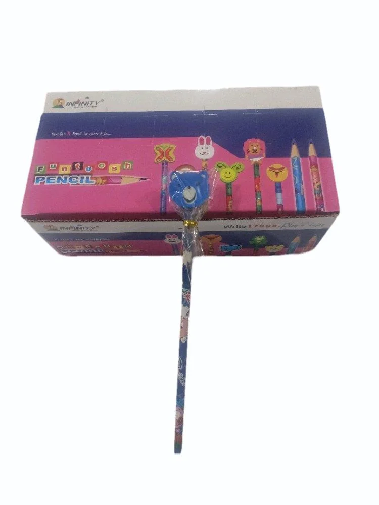 Infinity Funtoosh Pencil With Cartoon Characters for School Kids (Pack of 24)