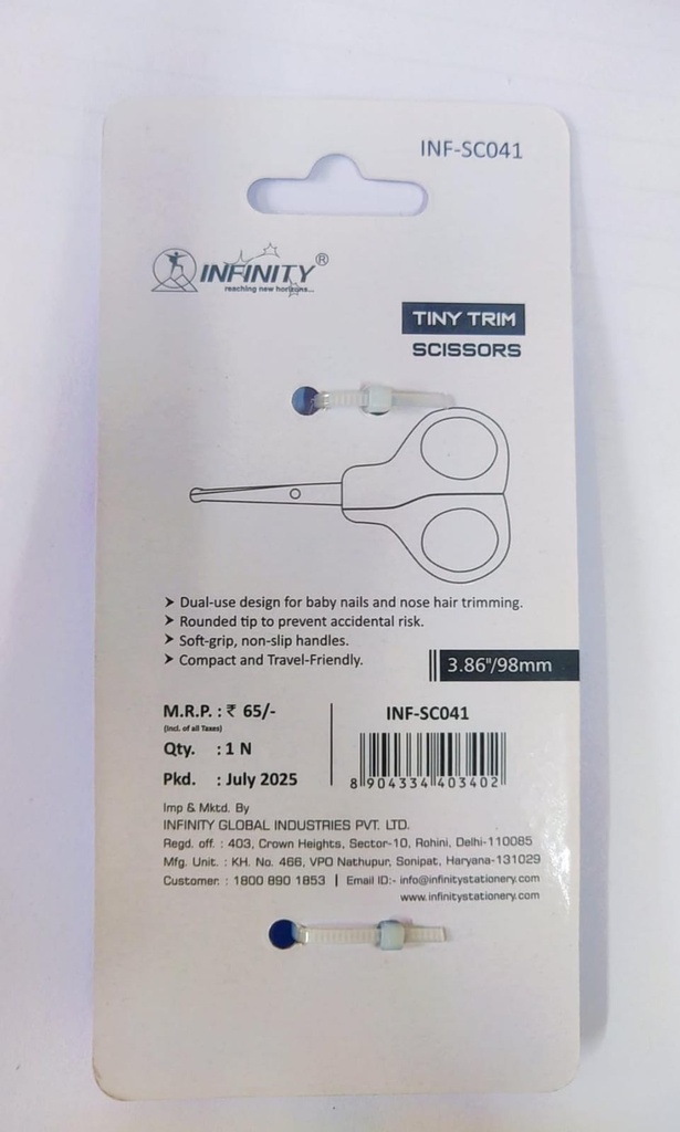 Infinity Scissors For Baby Nails & Nose Hair Trimming (INF-SC041)