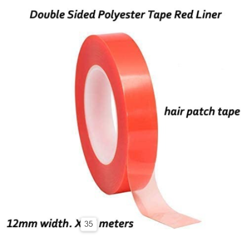 Kansuee Double Side Red Polyester Tape, Size 1 Inch 24mm x 35 Meter (Pack of 1)