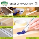 Kansuee Masking Tape 1 Inch 24mm x 20mtr (Pack of 6)