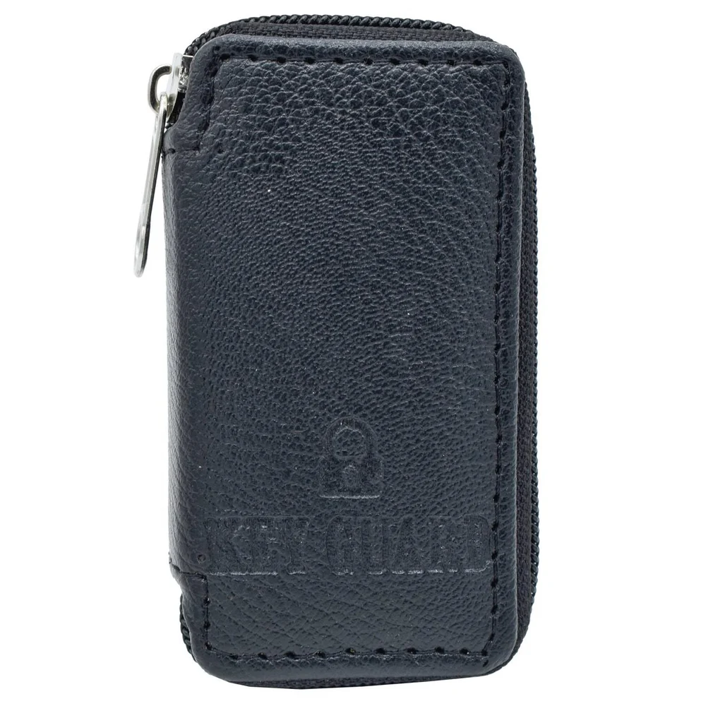 Kebica Leather Key Purse 4x3.5 Inch, 6 Hooks Key Holder Black Colour (No.220)