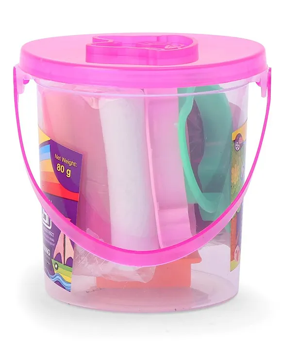 Kores Modelling Clay Assorted 8 Shades Bucket (80gm) with 3 Mini Moulds