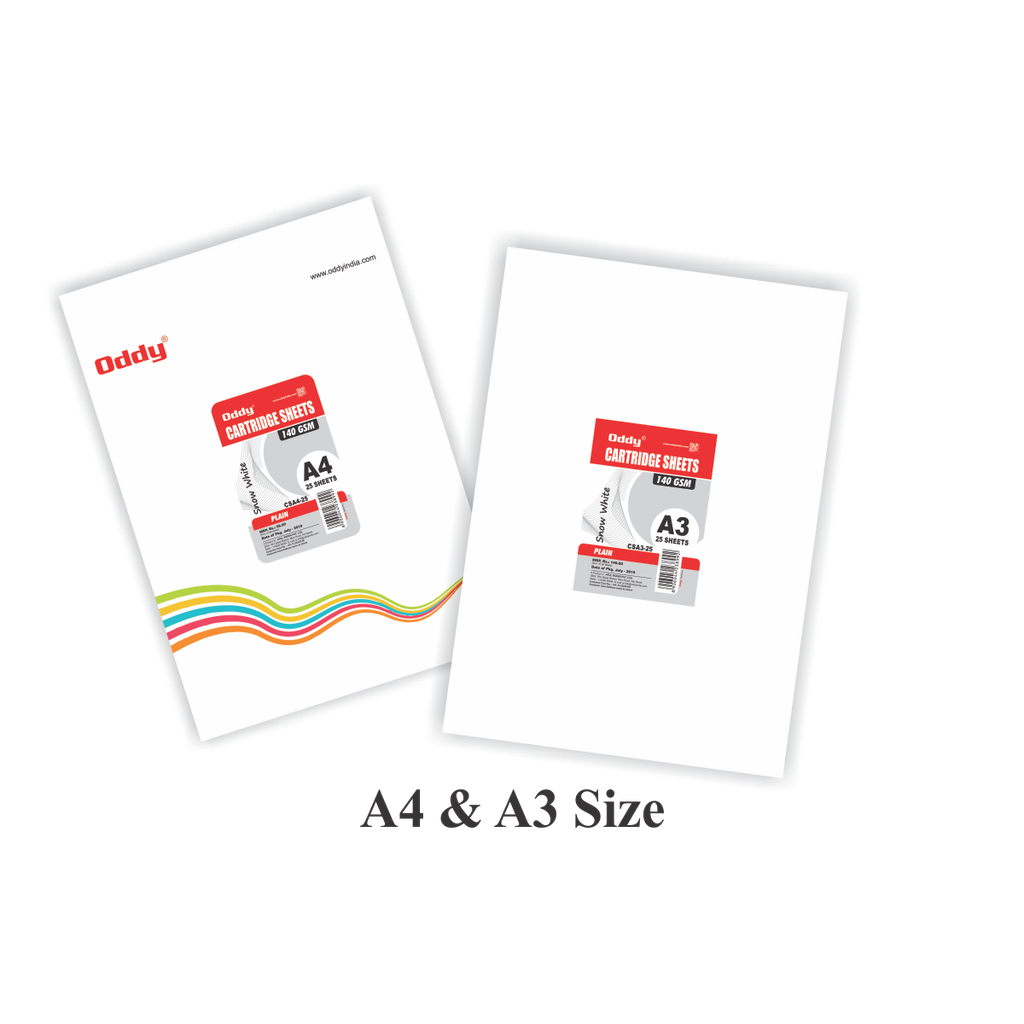 Oddy Cartridge Sheet Snow White A4 140 Gsm-Pack of 25