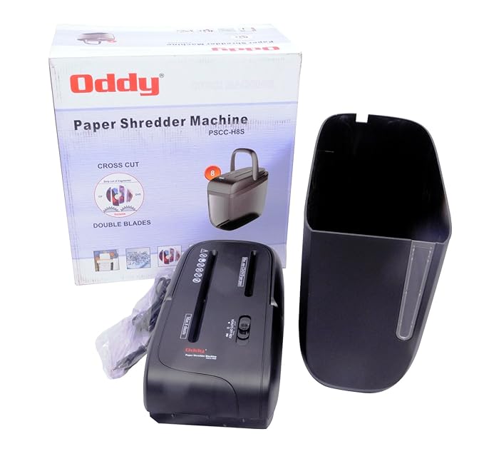 Oddy Paper Shredder Machines 8 Sheets Cross Cut