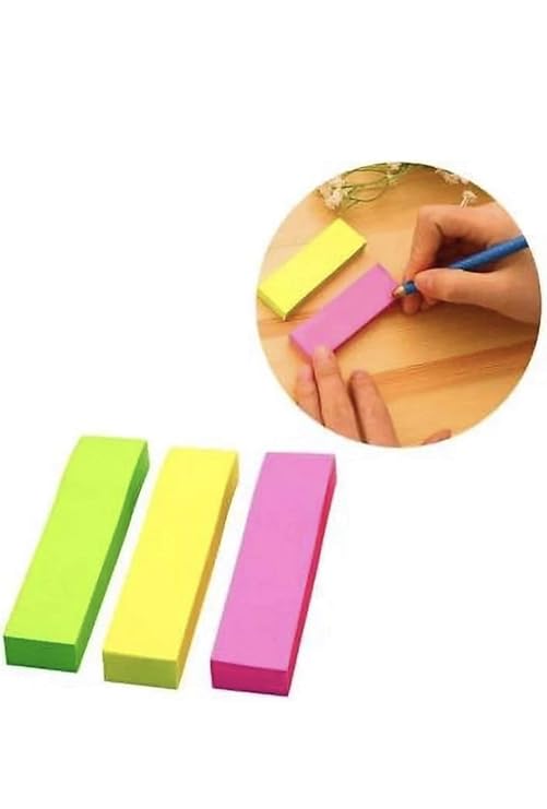 Oddy Sticky Notes 1"x3" (25mmx75mm) 4 Colour Post IT 160 Sheet
