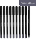 Pentonic Ball Pen 0.7mm Black Colour Refillable Pen (Pack Of 10)
