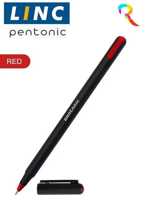 Pentonic Ball Pen 0.7mm Red Colour Refillable Pen (Pack Of 10)
