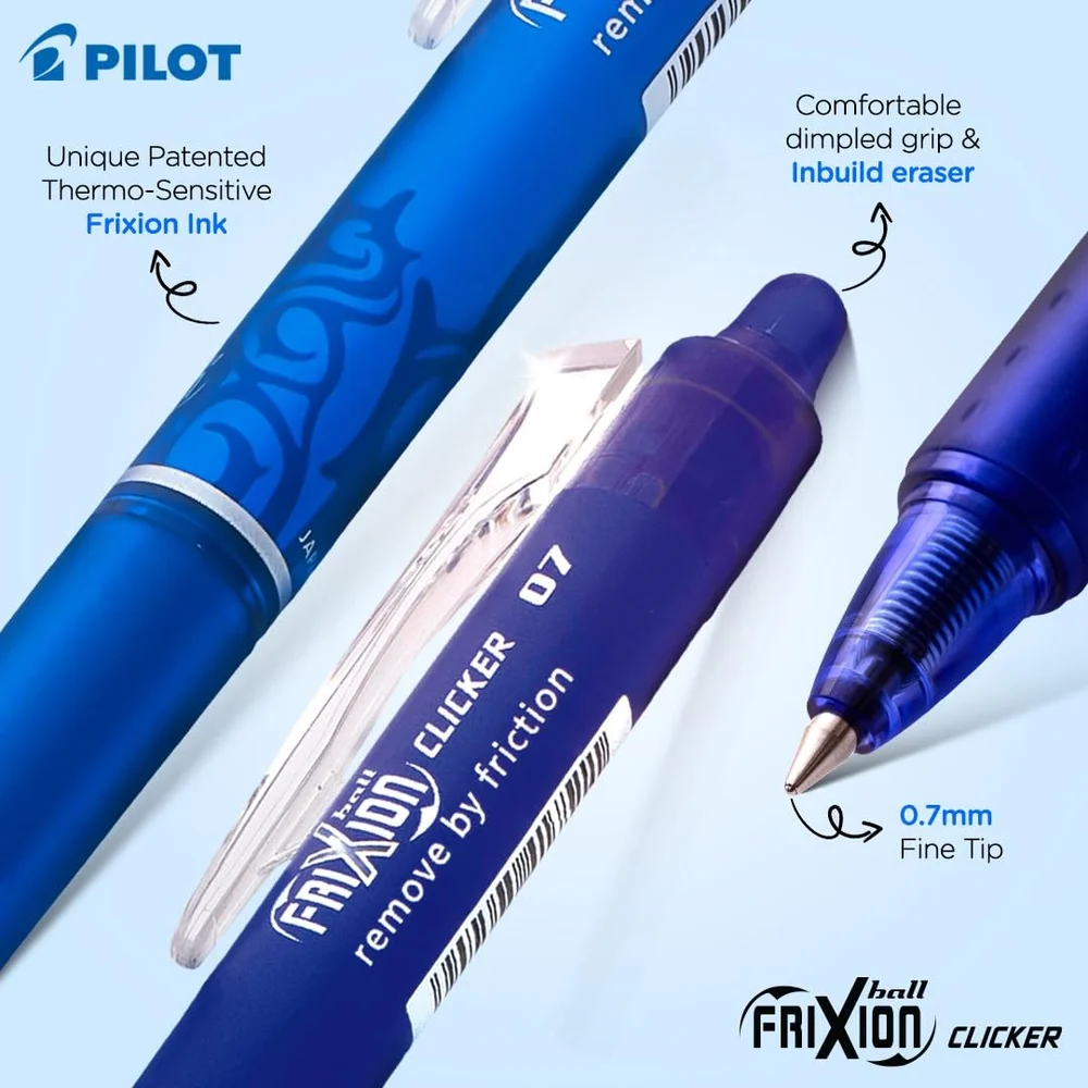 Pilot Pen Frixion Clicker 0.7mm Blue
