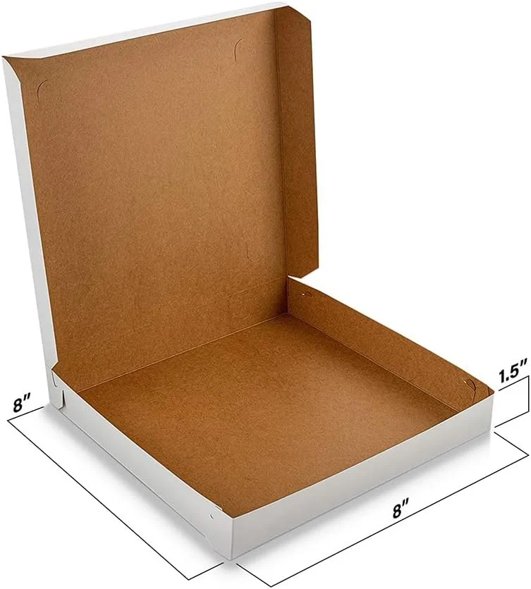 Pizza Box Duplex White 8.5x8.5x1.5 Inch (Pack Of 100)