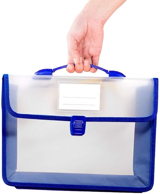 Plastic Expanding Handle Bag with Lock Button (F/s) Legal