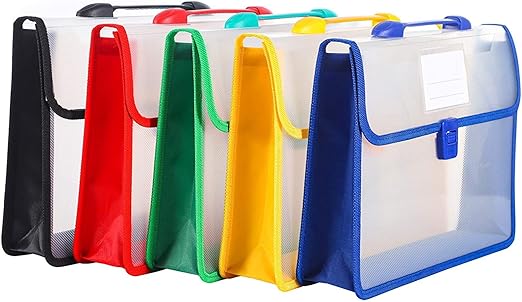 Plastic Expanding Handle Bag with Lock Button (F/s) Legal