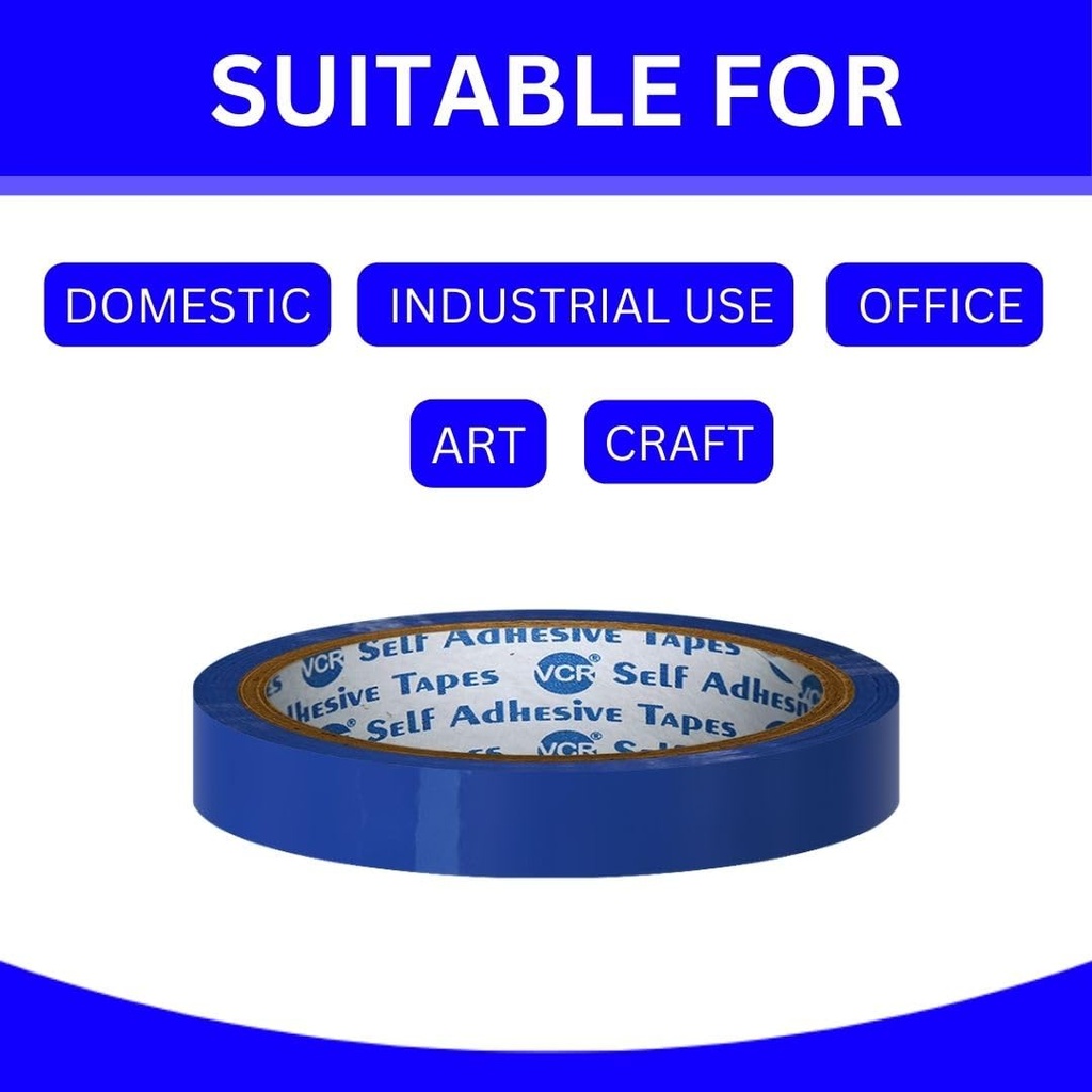 Redking Colour Tape Blue Colour 1 Inch 24mm x 35mtr (Pack of 12)