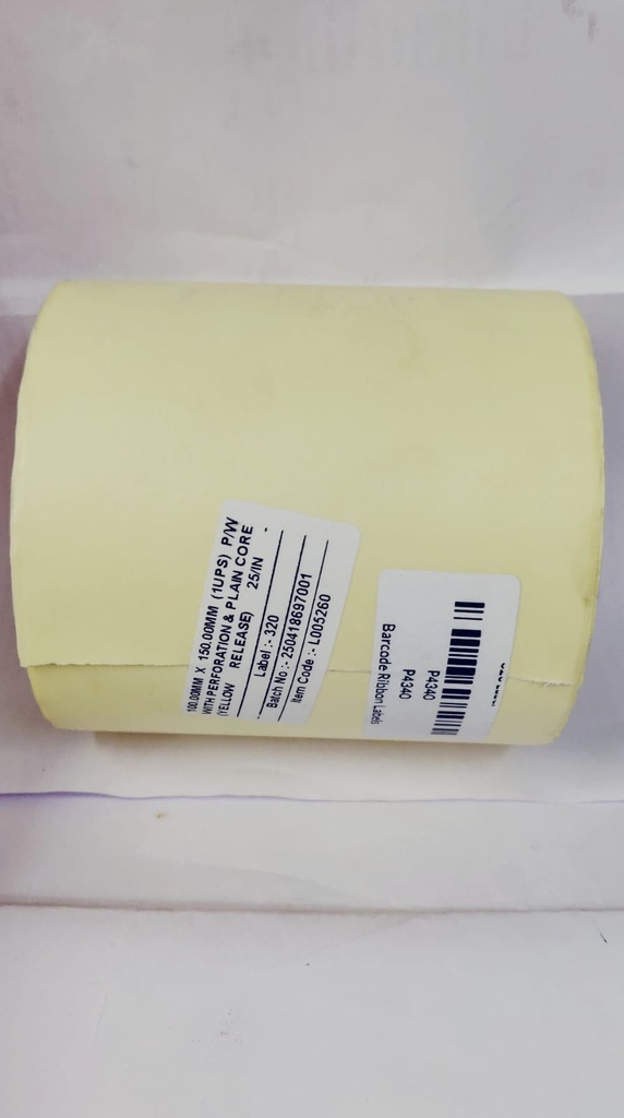 Ribbon Barcode Label Roll 4x6 Inch (100mmx150mm / 1up) 320 Label