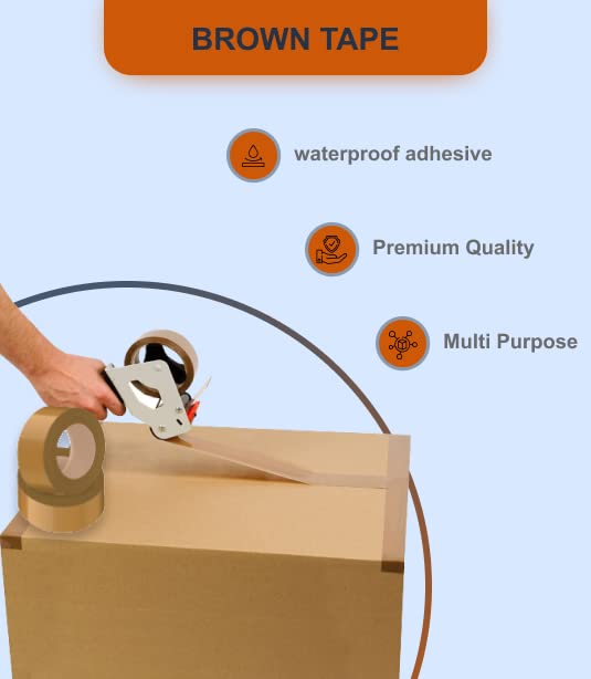 Redking Brown Cello Tape 3 Inch 72mm x 36mtr (Pack of 4)