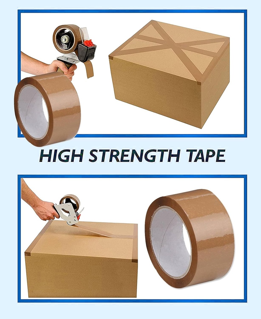 Redking Brown Cello Tape 3 Inch 72mm x 36mtr (Pack of 4)