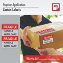 NovaJet (Technova) MPL 16, A4 Size 99x34 mm, Multipurpose Label Sticker, White Colour, Pack of 100 Sheets