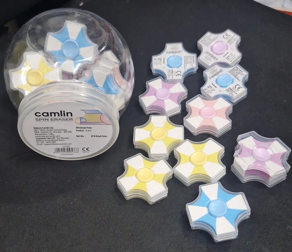 Camlin Spin Erasers-Pack Of 20