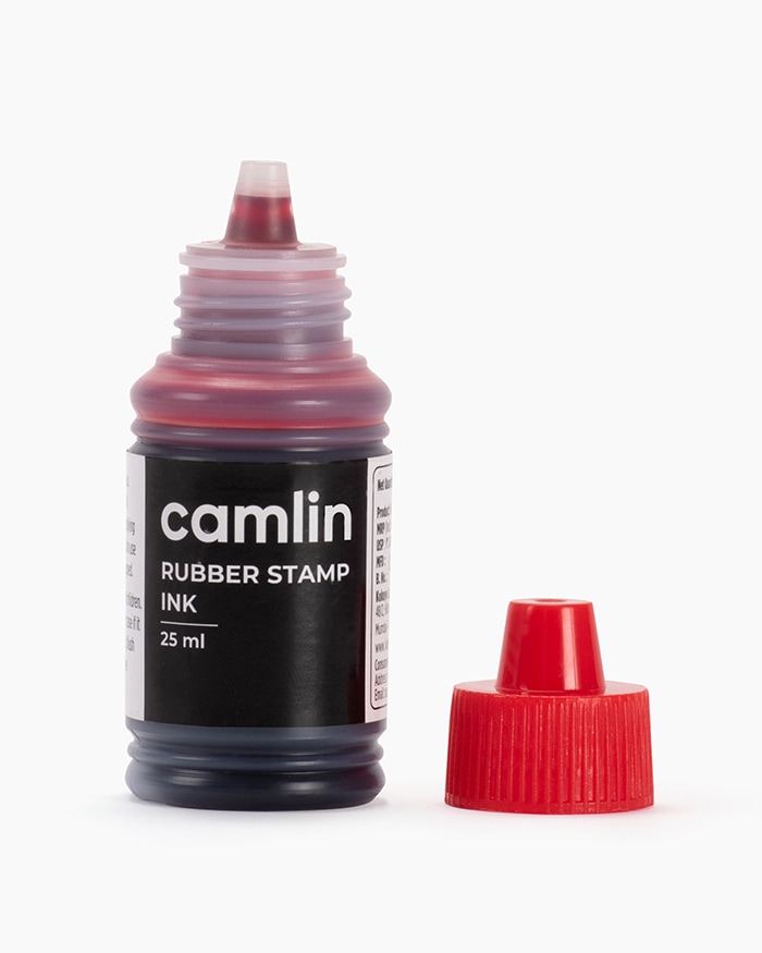 Camlin Rubber Stamp Pad Ink Red Colour 25 ml