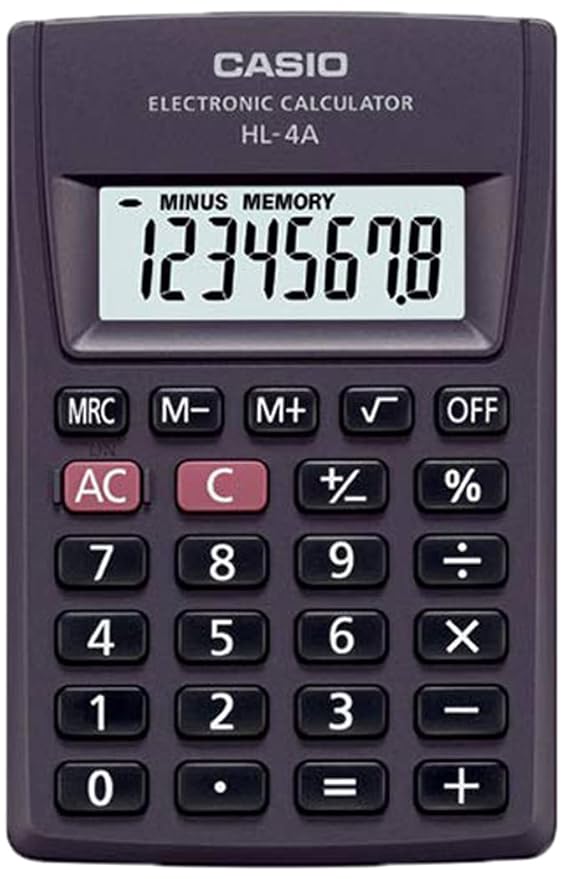 Casio Calculator HL-4A (8 Digits)