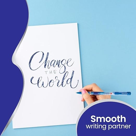 Cello Butterflow Simply Ball Pen Blue Colour 0.7mm-Pack Of 10