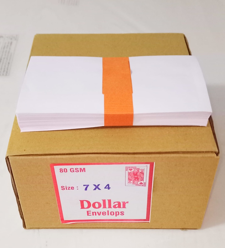 7x4 Dollar Envelopes 80 Gsm-Pack of 100
