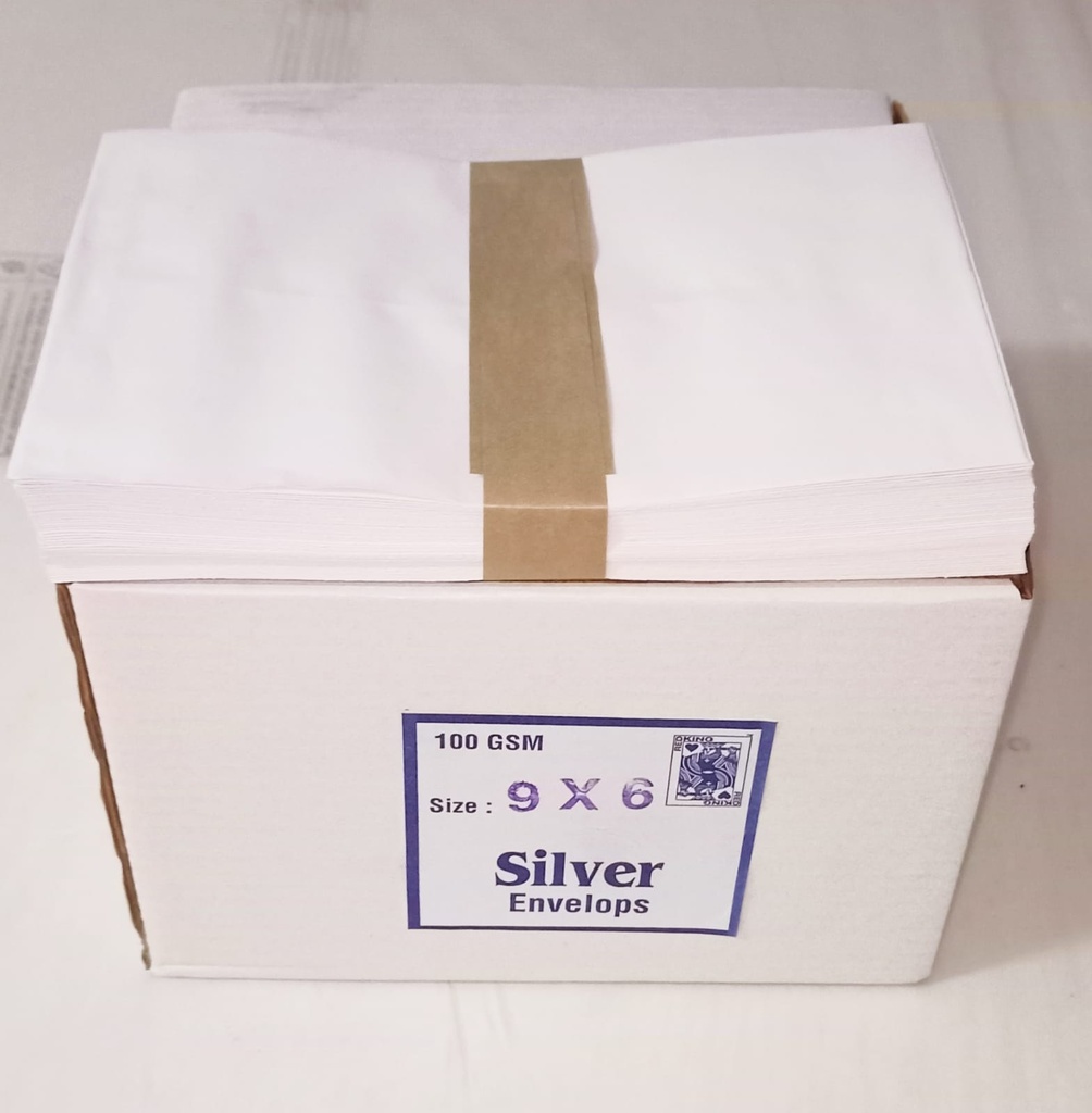 9x6 Silver Envelopes 100 Gsm-Pack of 100