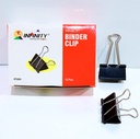 Infinity Binder Clip 41mm-Pack Of 12 (B12)