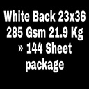 White Back 23x36 285 Gsm 21.9 Kg