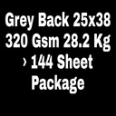 Grey Back 25x38 320 Gsm 28.2 Kg