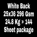 White Back 25x36 296 Gsm 24.8 Kg