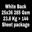 White Back 25x36 285 Gsm 23.8 Kg