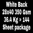 White Back 28x40 350 Gsm 36.4 Kg