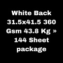 White Back 31.5x41.5 360 Gsm 43.8 Kg