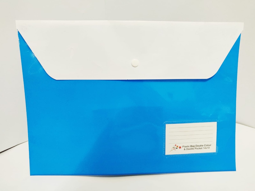 Vivid Double Pocket My Clear Bag-Pack Of 20 (VD-DP1931F)