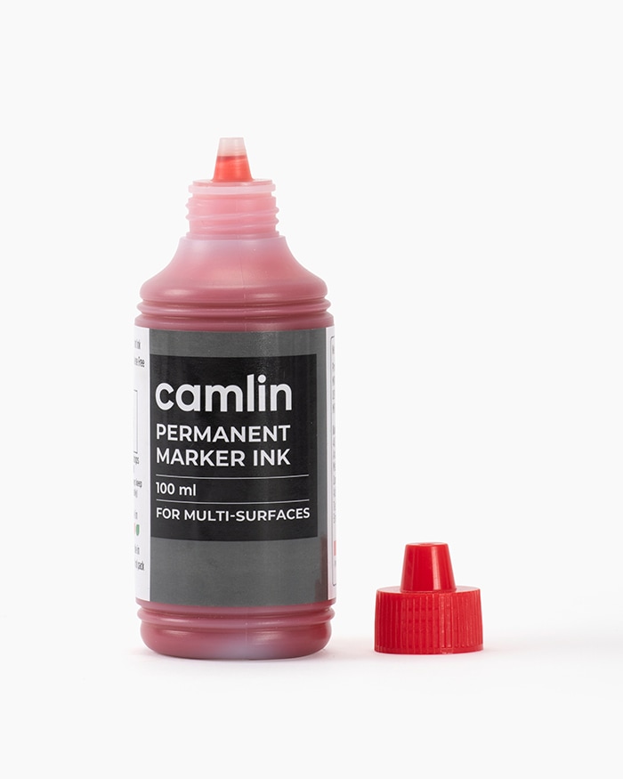 Camlin Permanent Marker Ink Red 100ml (B10)