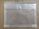 Plastic Transparent Button File Folder 15x11-Pack Of 5