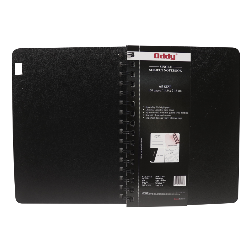Oddy Wiro Notebook A5 160 Page Diary (B72)