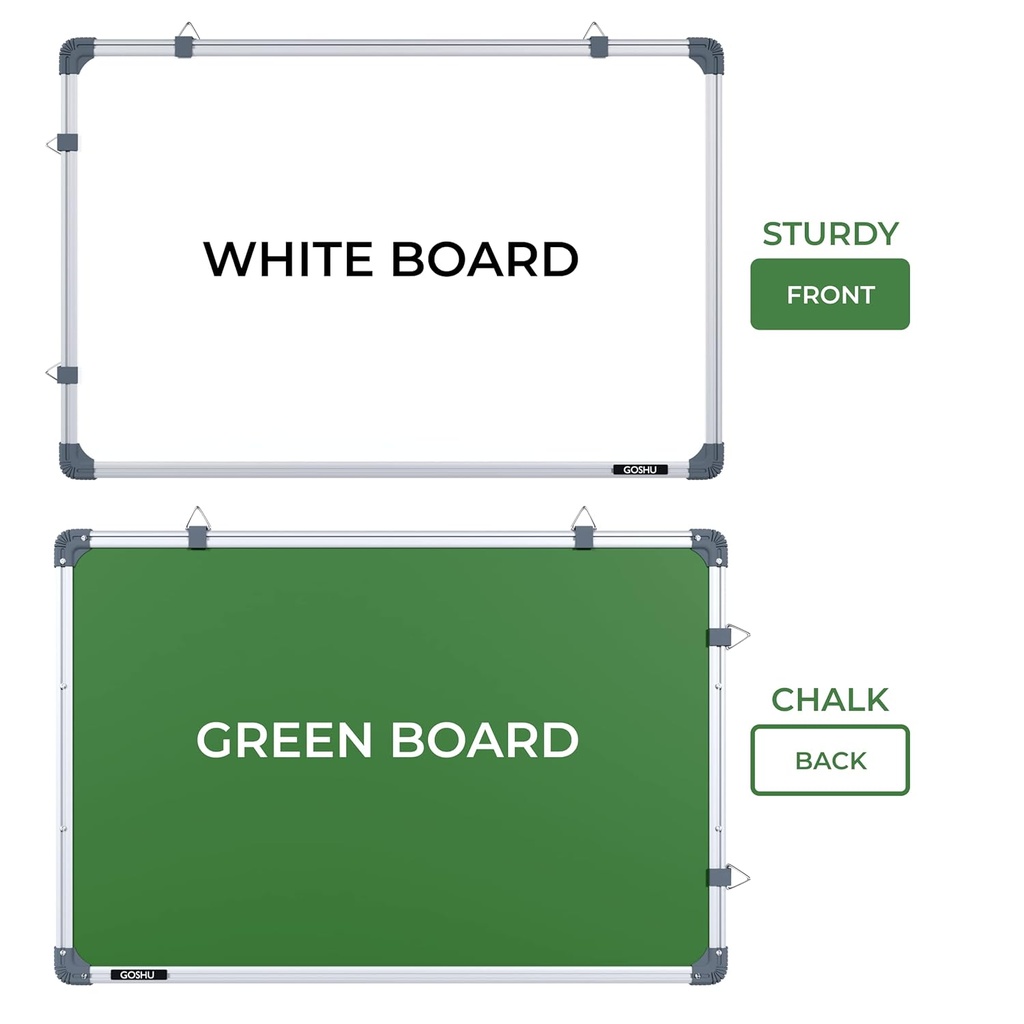 White & Green Board 2x2 Feet