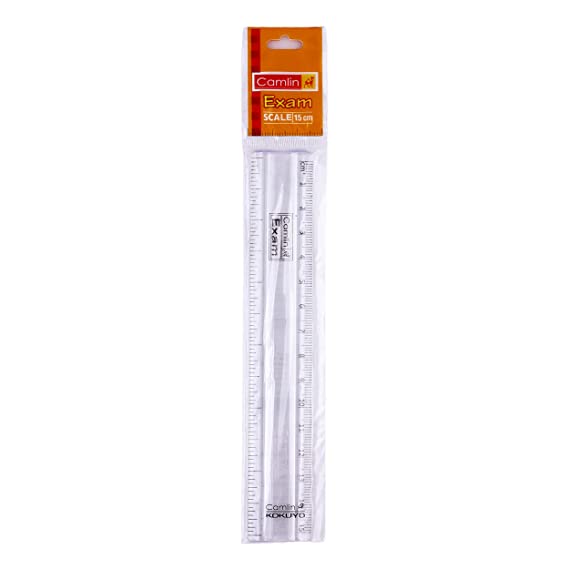 Camlin Plastic Scale 15cm/6Inch-Pack Of 10 (B10)
